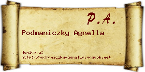 Podmaniczky Agnella névjegykártya